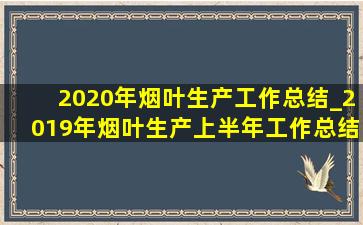 2020年烟叶生产工作总结_2019年烟叶生产上半年工作总结