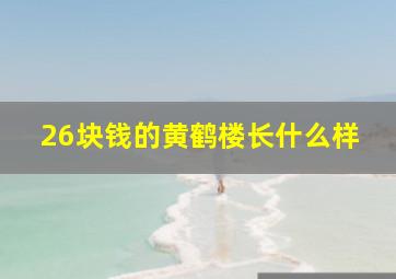 26块钱的黄鹤楼长什么样