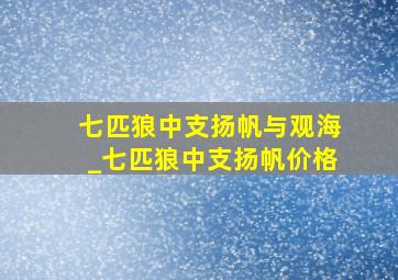 七匹狼中支扬帆与观海_七匹狼中支扬帆价格