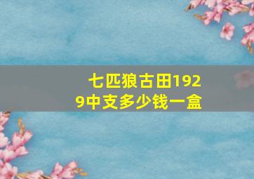 七匹狼古田1929中支多少钱一盒