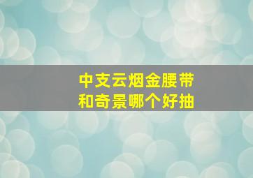 中支云烟金腰带和奇景哪个好抽