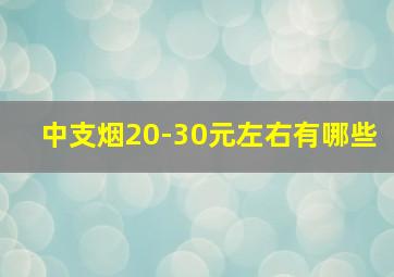 中支烟20-30元左右有哪些