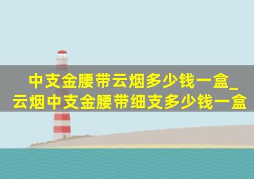 中支金腰带云烟多少钱一盒_云烟中支金腰带细支多少钱一盒