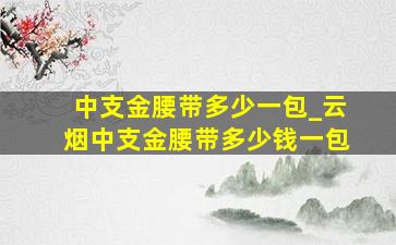 中支金腰带多少一包_云烟中支金腰带多少钱一包