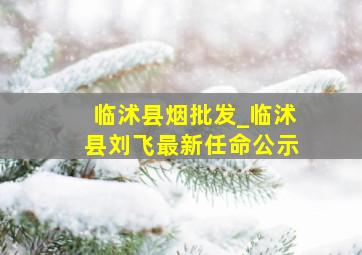 临沭县烟批发_临沭县刘飞最新任命公示