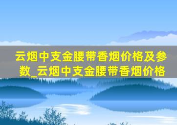 云烟中支金腰带香烟价格及参数_云烟中支金腰带香烟价格