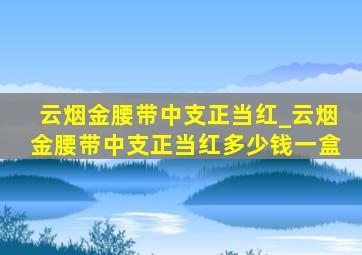 云烟金腰带中支正当红_云烟金腰带中支正当红多少钱一盒