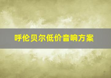 呼伦贝尔低价音响方案