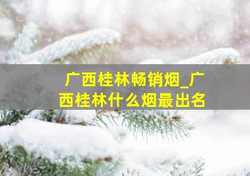 广西桂林畅销烟_广西桂林什么烟最出名