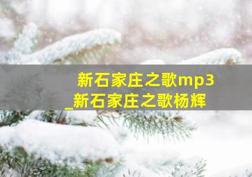 新石家庄之歌mp3_新石家庄之歌杨辉