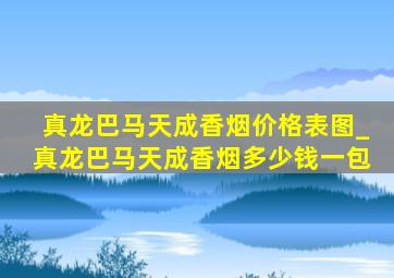 真龙巴马天成香烟价格表图_真龙巴马天成香烟多少钱一包