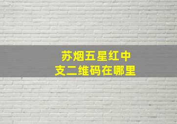 苏烟五星红中支二维码在哪里