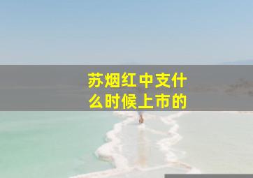 苏烟红中支什么时候上市的