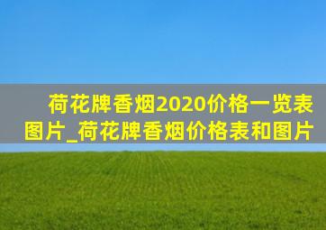 荷花牌香烟2020价格一览表图片_荷花牌香烟价格表和图片