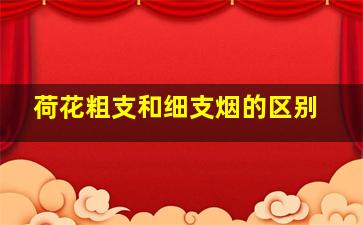 荷花粗支和细支烟的区别