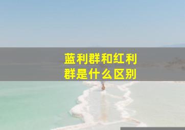 蓝利群和红利群是什么区别