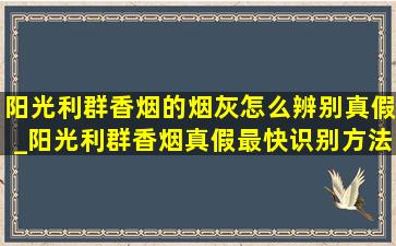 阳光利群香烟的烟灰怎么辨别真假_阳光利群香烟真假最快识别方法