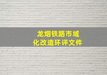 龙烟铁路市域化改造环评文件